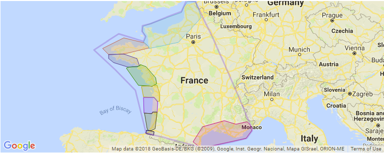 France surf map