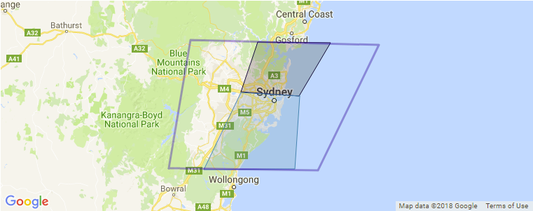 Sydney surf map