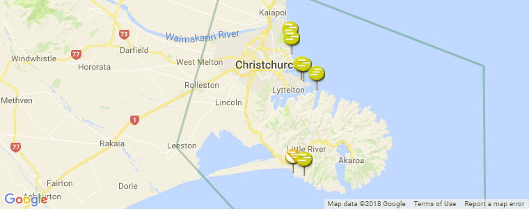Christchurch surf map