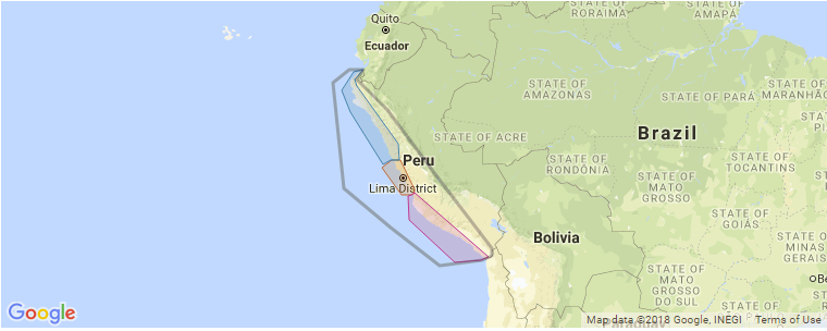Peru surf map