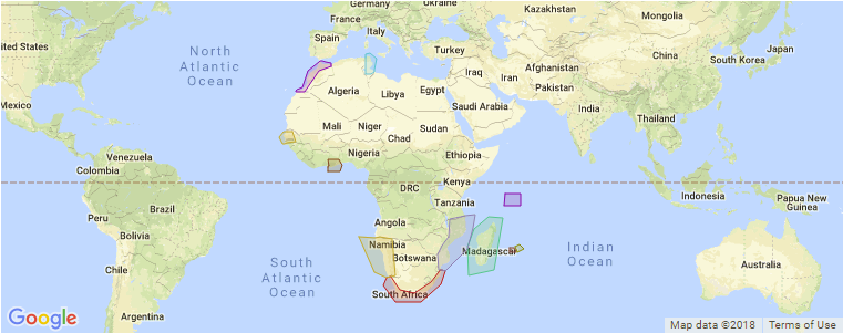 Africa surf map