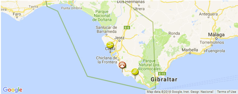 Andalucia surf map