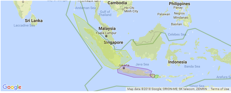 Indonesia surf map