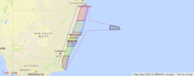 New South Wales surf map