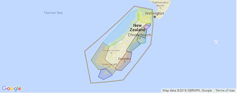 South Island surf map