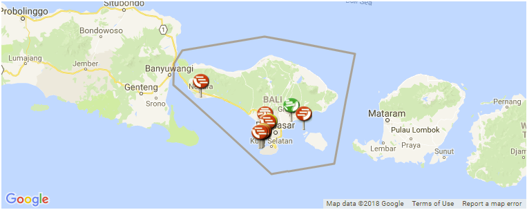 Bali surf map