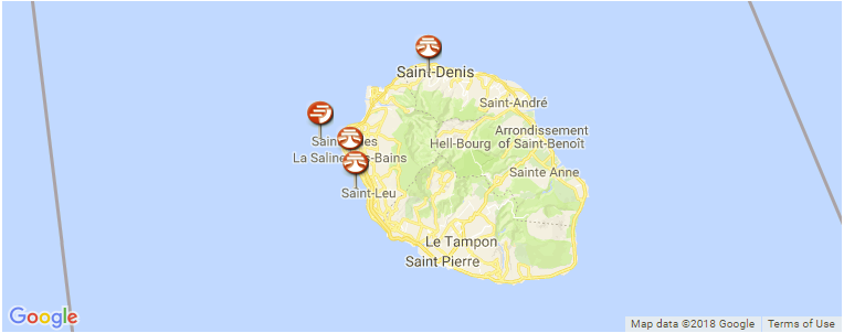 Reunion surf map