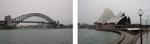 Opera House and Harbour Bridge Raining