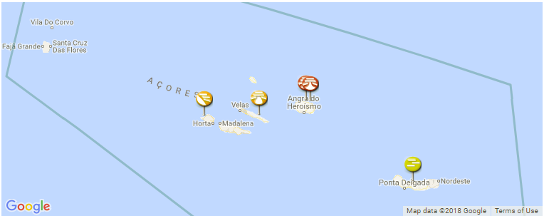 Azores surf map